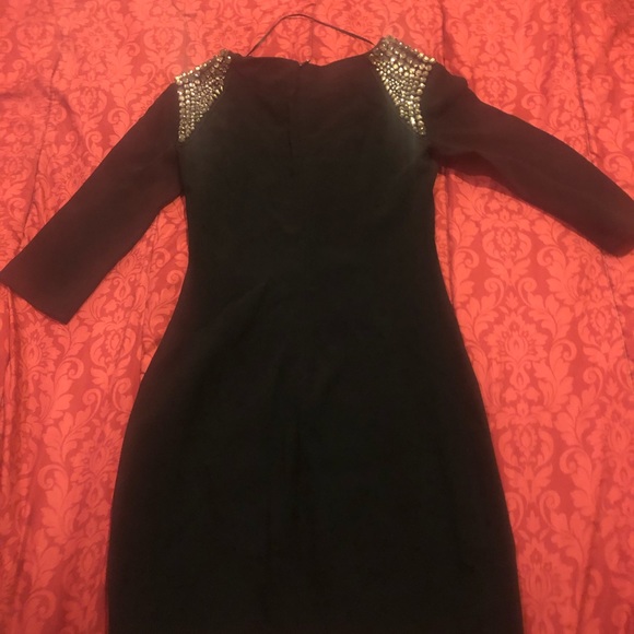 Zara black dress with Diamond shoulders - Picture 5 of 6